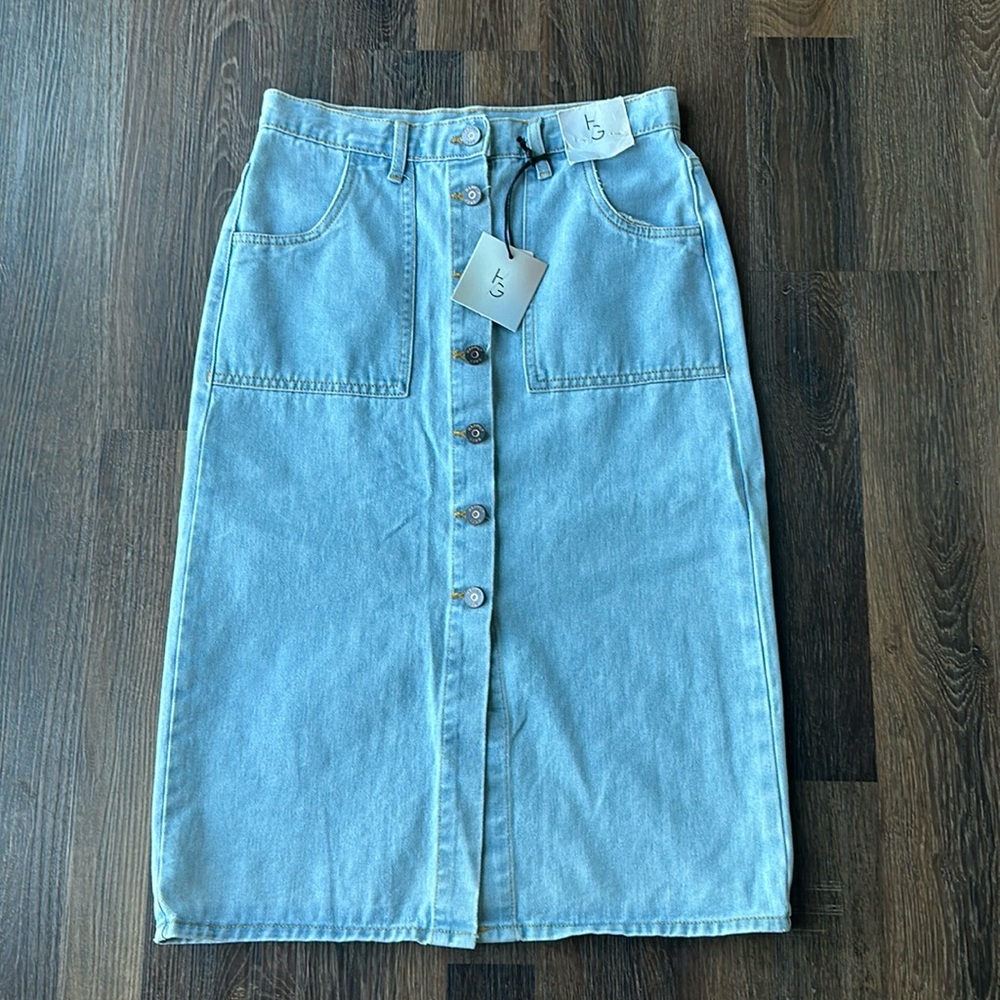 Happily gray midi skirt